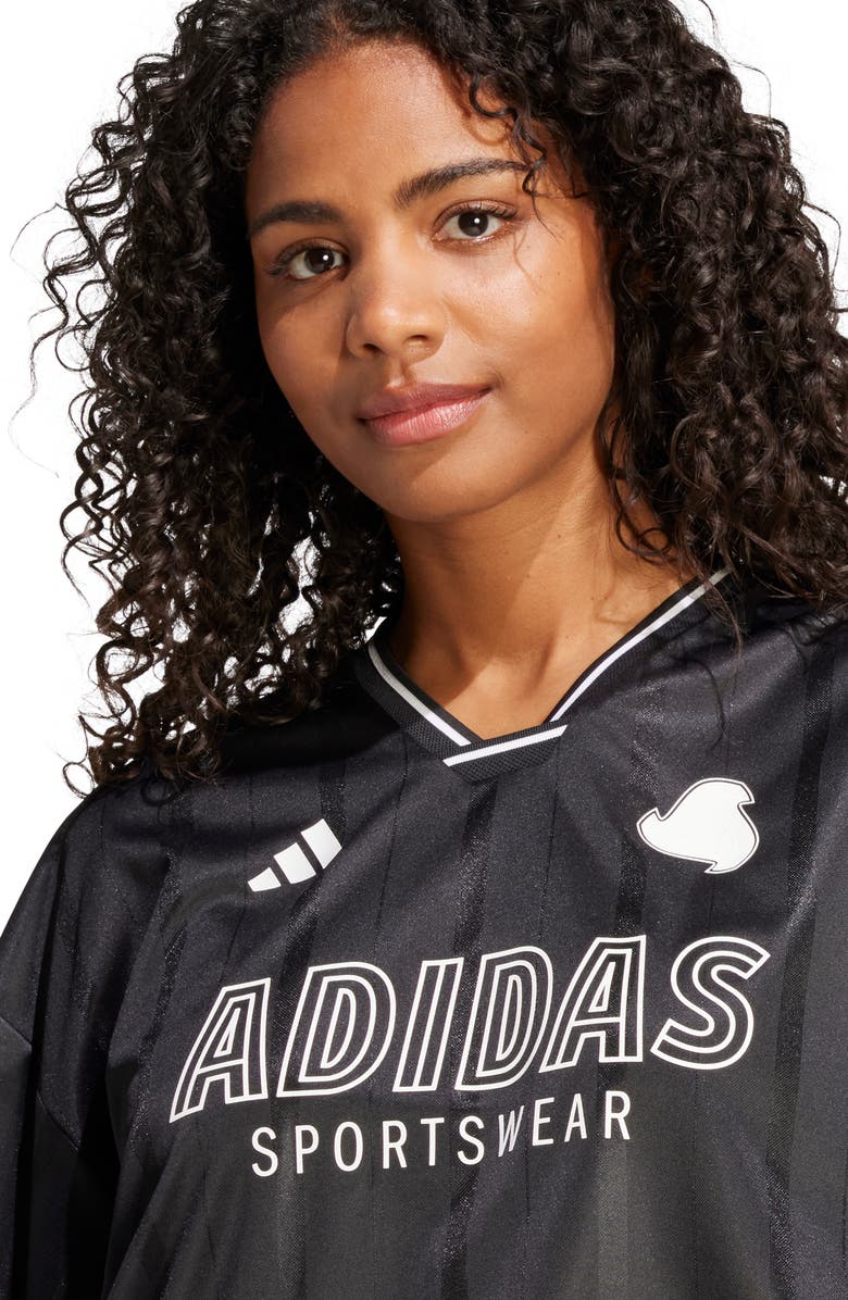 adidas Tiro 3-Stripes Oversized Crop Jersey, Alternate, color,
