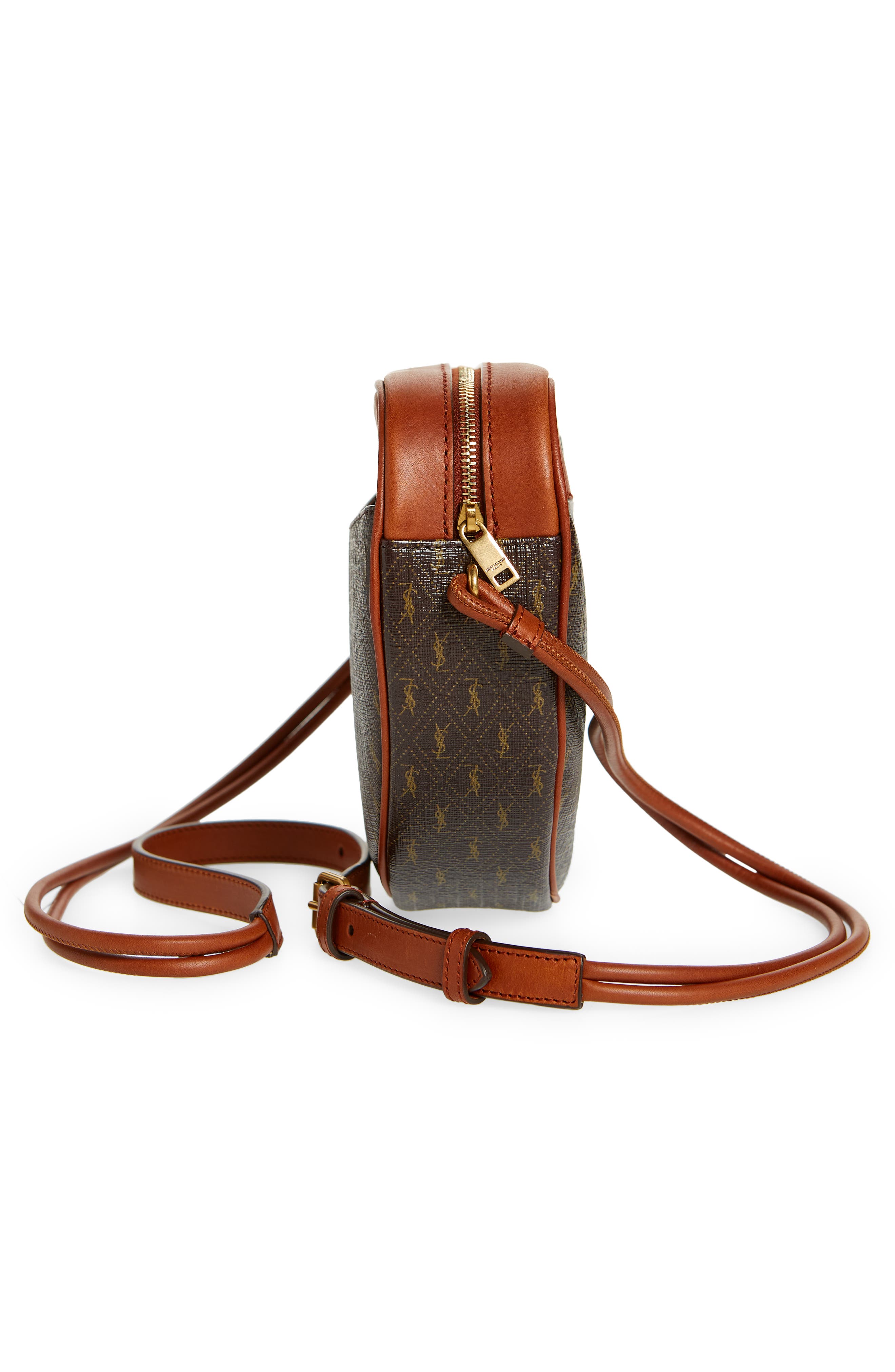 Saint Laurent Monogram Coeur Canvas Crossbody Bag, Alternate, color, 