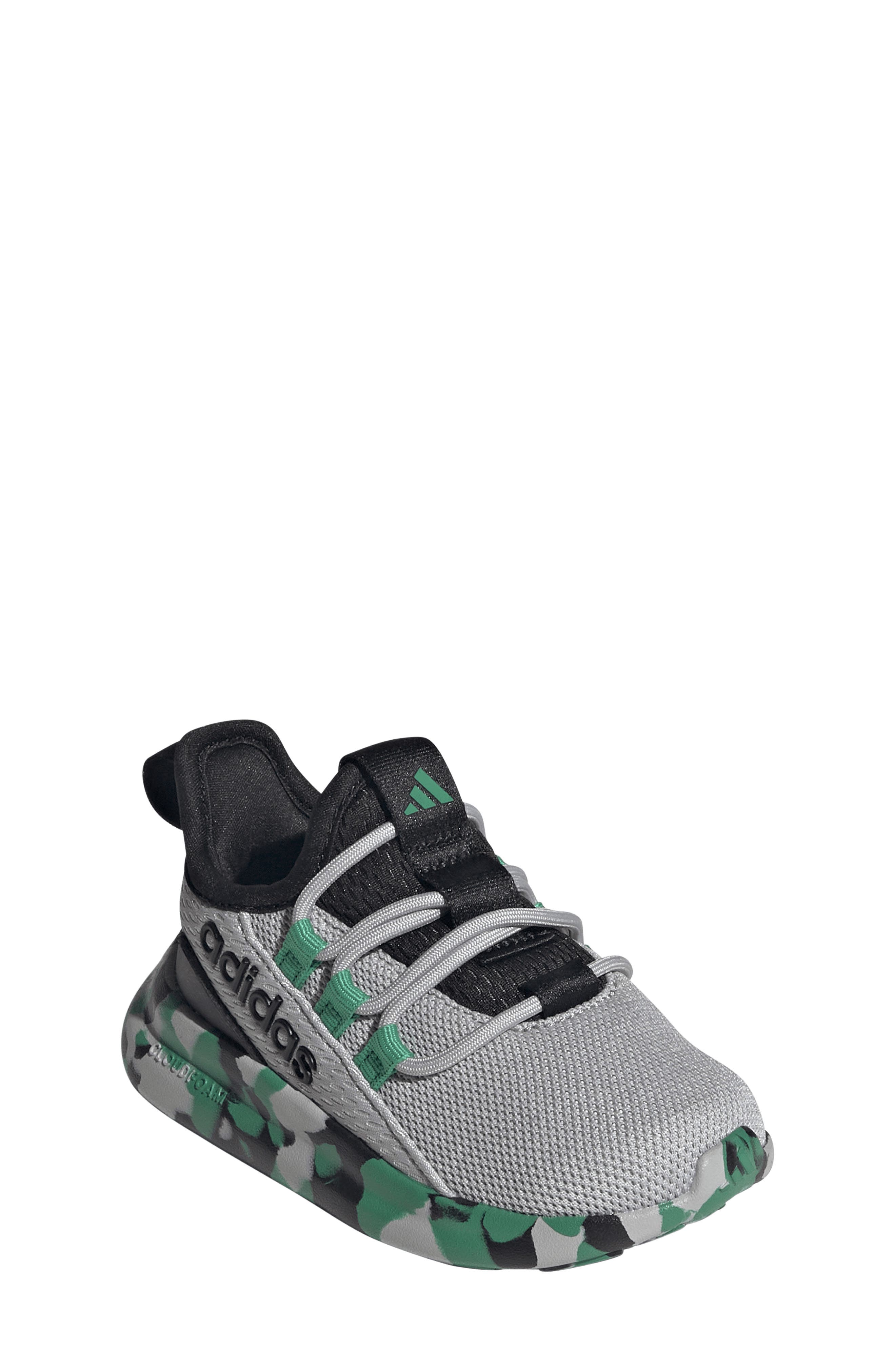 Kids' Lite Racer Adapt 8.0 Sneaker, Alternate, color, GREY/ COURT GREEN/ BLACK