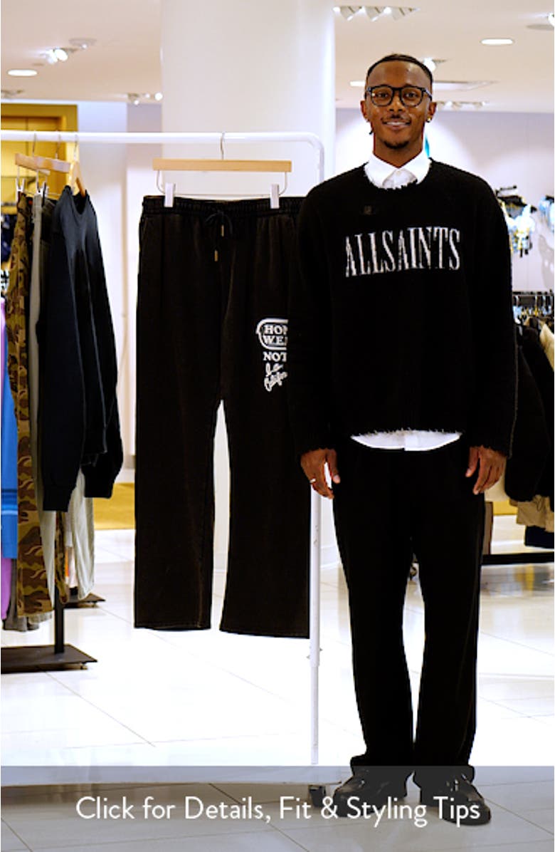 Not Allowed Graphic Cotton Fleece Pants, sales video thumbnail