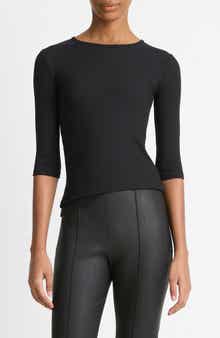 Vince Elbow Sleeve Crewneck Top