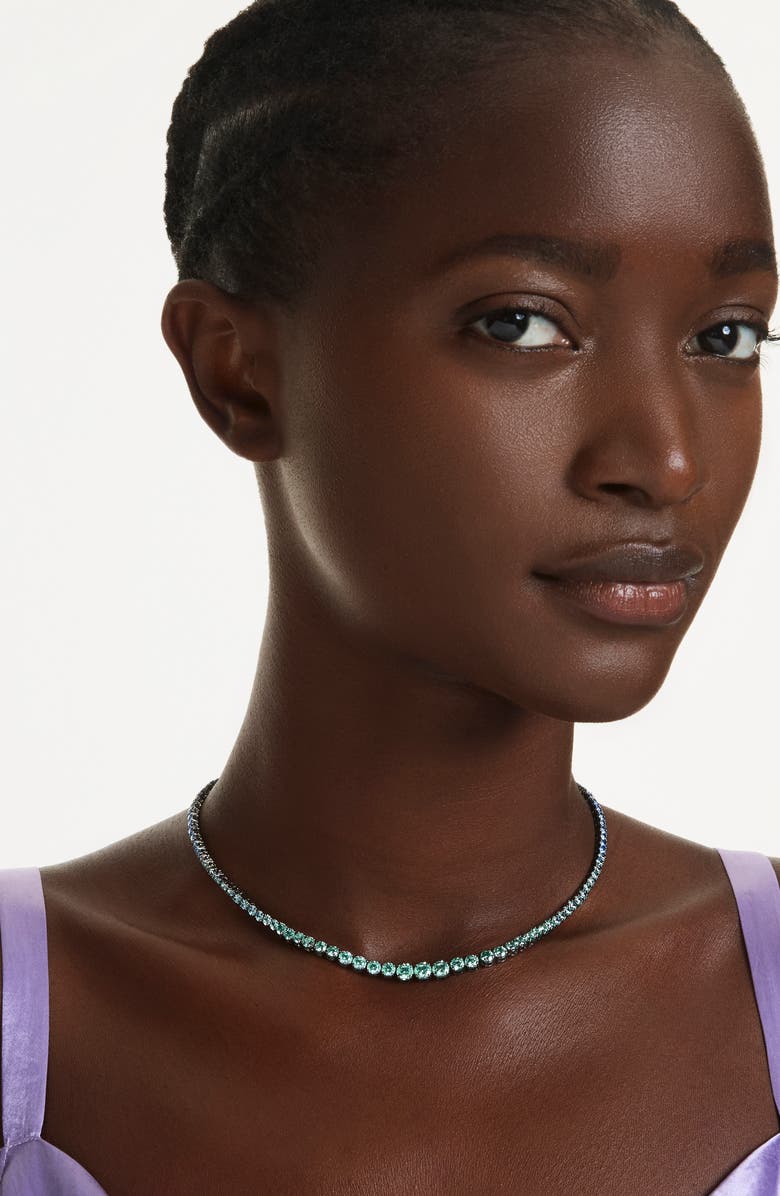 Swarovski Matrix Crystal Slider Necklace, Alternate, color, 