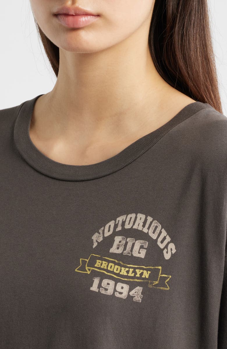 Daydreamer Notorious B.I.G. Brooklyn 1994 Cotton Graphic T-Shirt, Alternate, color, Washed Black