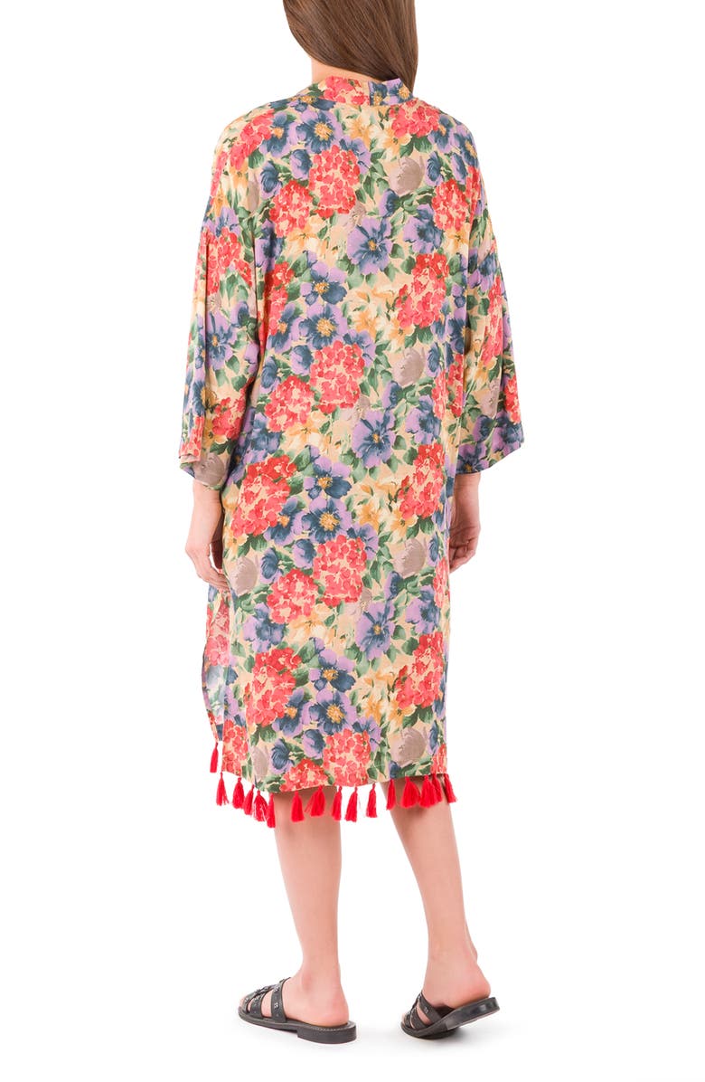 Patricia Nash Floral Tassel Trim Short Ruana, Alternate, color, 