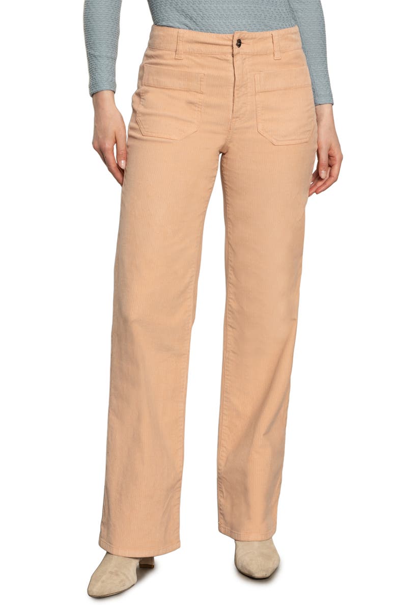Sanctuary Marine Patch Pocket Stretch Cotton Corduroy Pants, Main, color, Dusty Rose