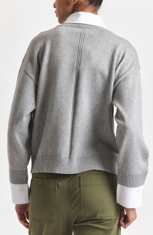 Derek Lam 10 Crosby Rida Cotton Blend Mixed Media Sweater In Multi