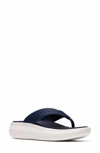 Clarks® Solvana Thong Toe Platform Sandal