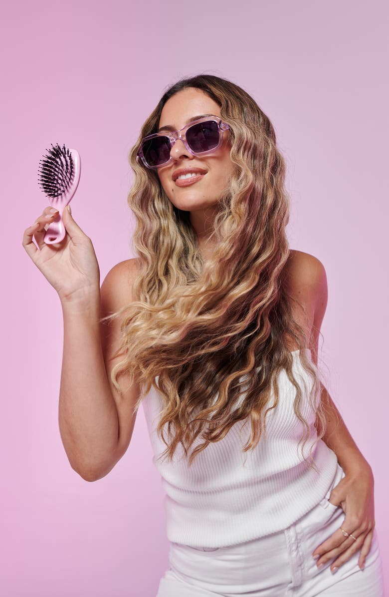 Mermade Hair Mini Brush, Alternate, color, Pink