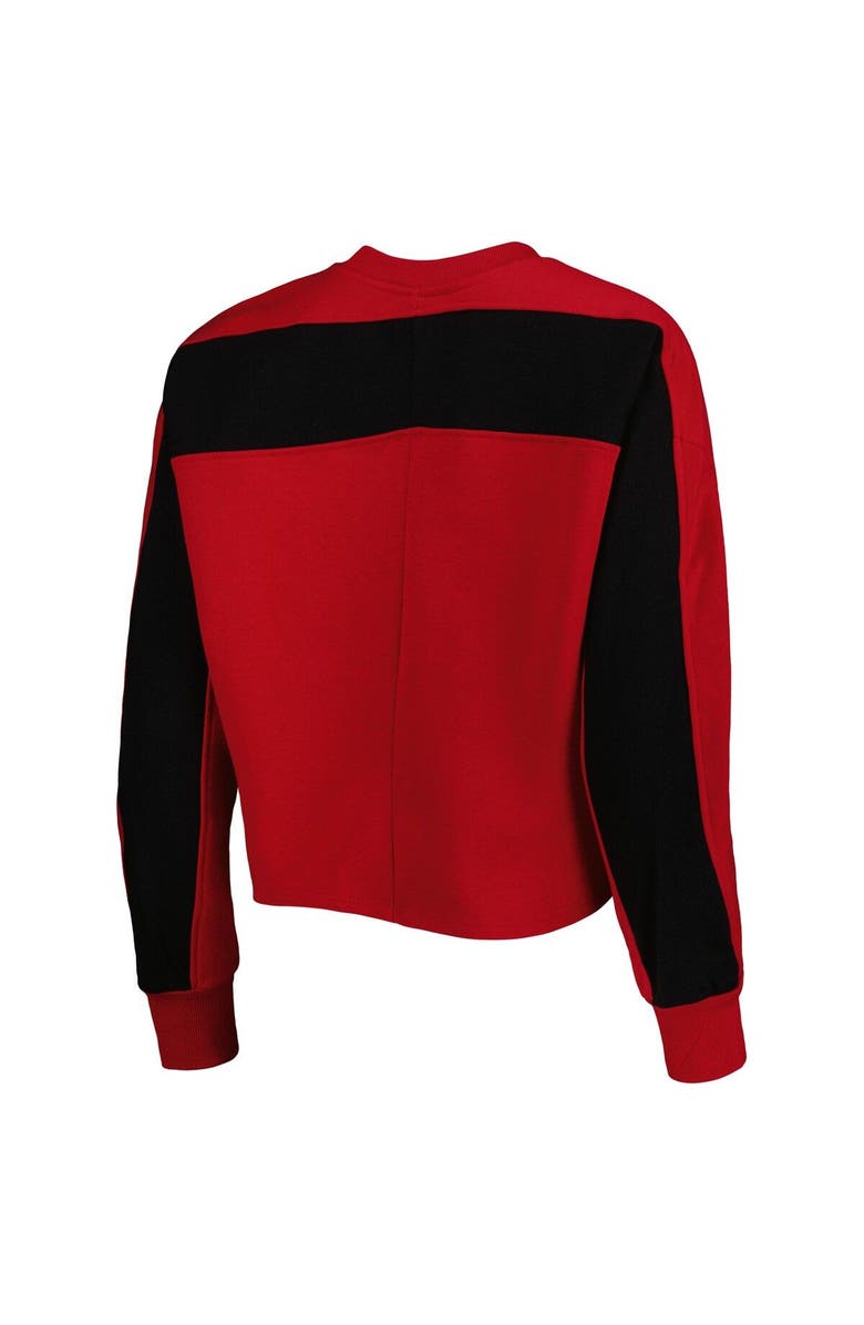 GAMEDAY COUTURE Women's Gameday Couture Crimson Alabama Crimson Tide Back To Reality Colorblock Pullover Sweatshirt, Alternate, color, Crimson