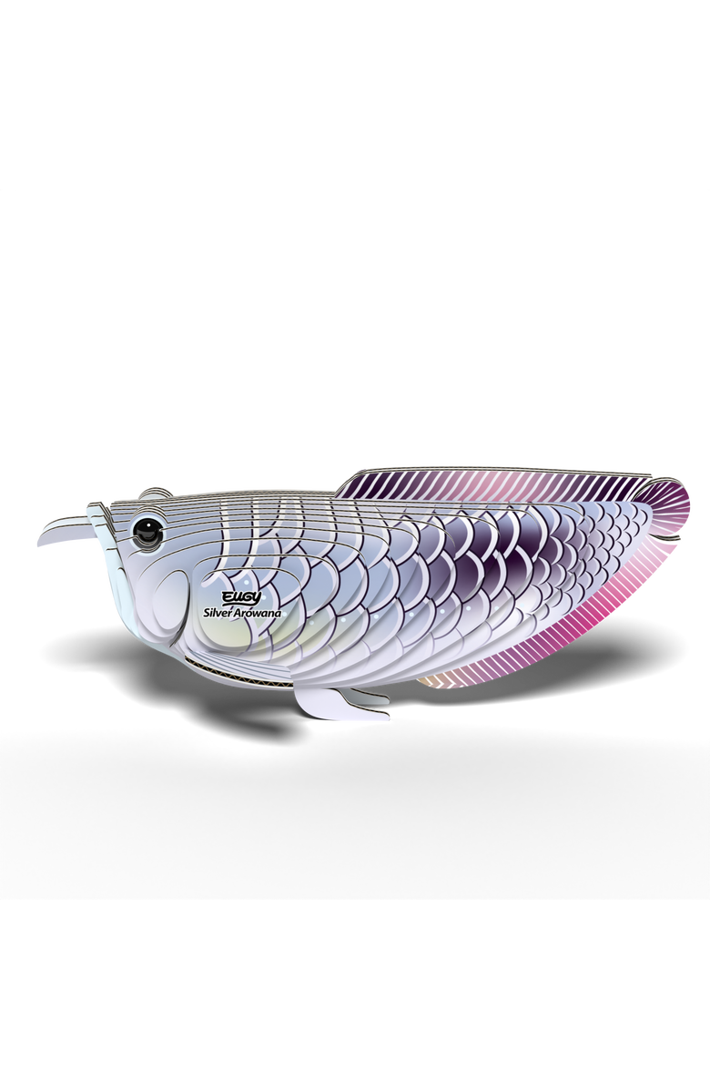 Eugy Puzzles Silver Arowana 3D Puzzle, Alternate, color, NO COLOR