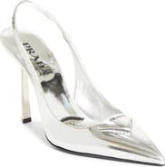 Prada Puffy Logo Slingback Pump