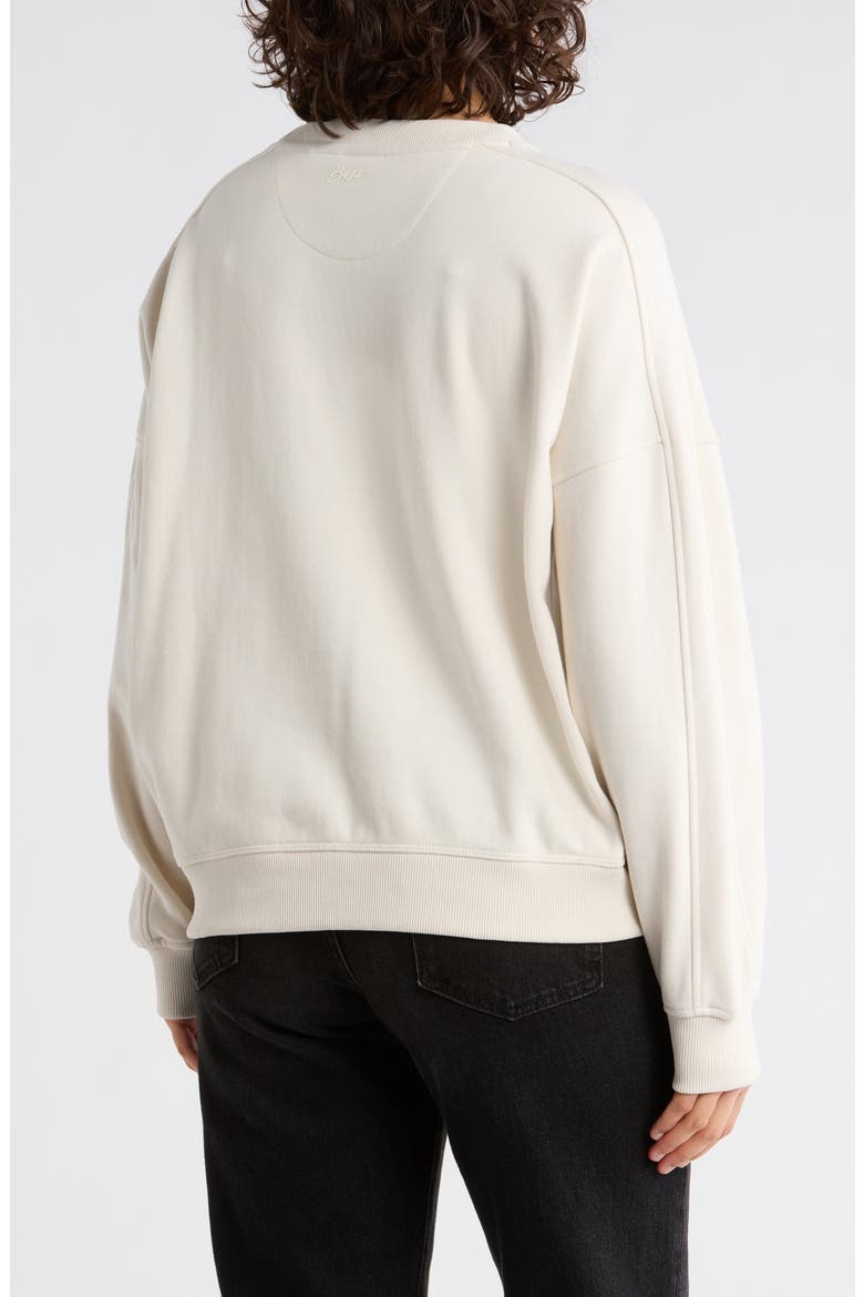 Star Logo Embroidered Sweatshirt, Alternate, color, OPEN WHITE