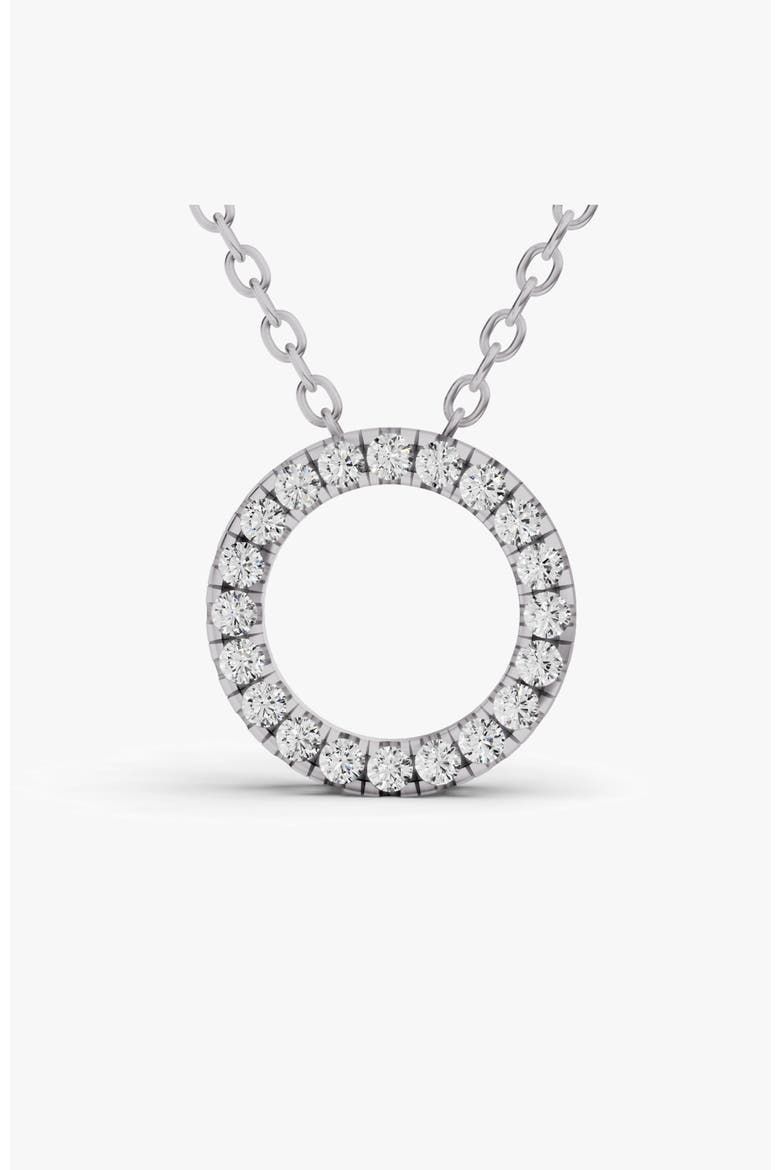 14K Gold 1.5 ct Necklace Circle Diamond, Main, color, White Gold
