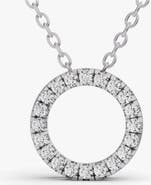 SEREIA OFFICIAL 14K Gold 1.5 ct Necklace Circle Diamond