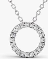 SEREIA OFFICIAL 14K Gold 1.5 ct Necklace Circle Diamond