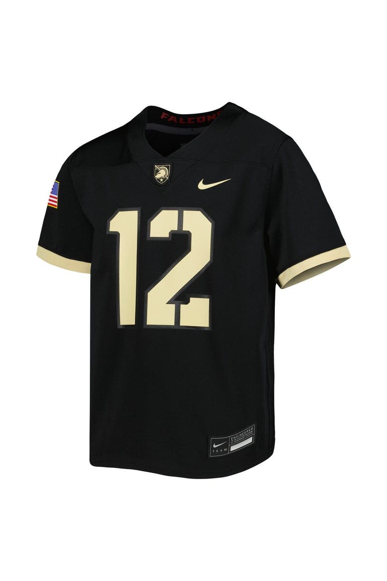 Youth Nike #12 Black Army Black Knights 1st Armored Division Old Ironsides Untouchable Football Jersey, Alternate, color, Black