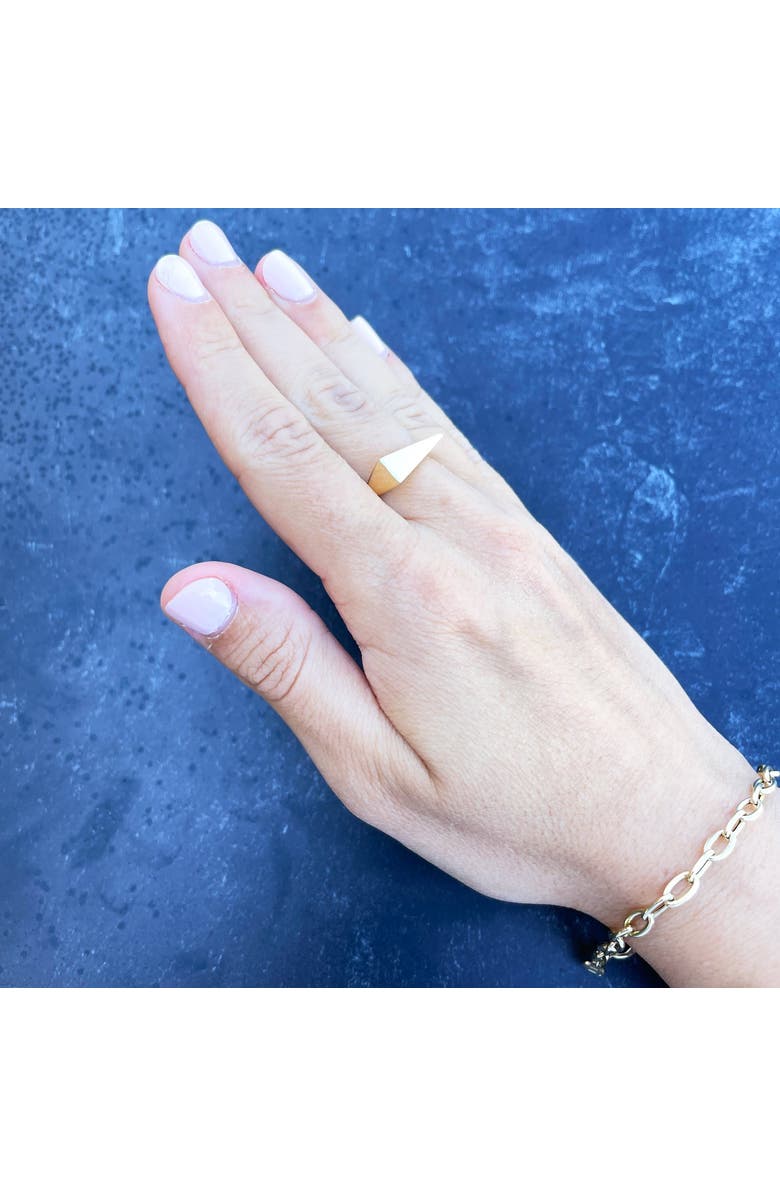 The Lovery Fine Jewelry Geometric Gold Ring, Alternate, color, Yellow Gold