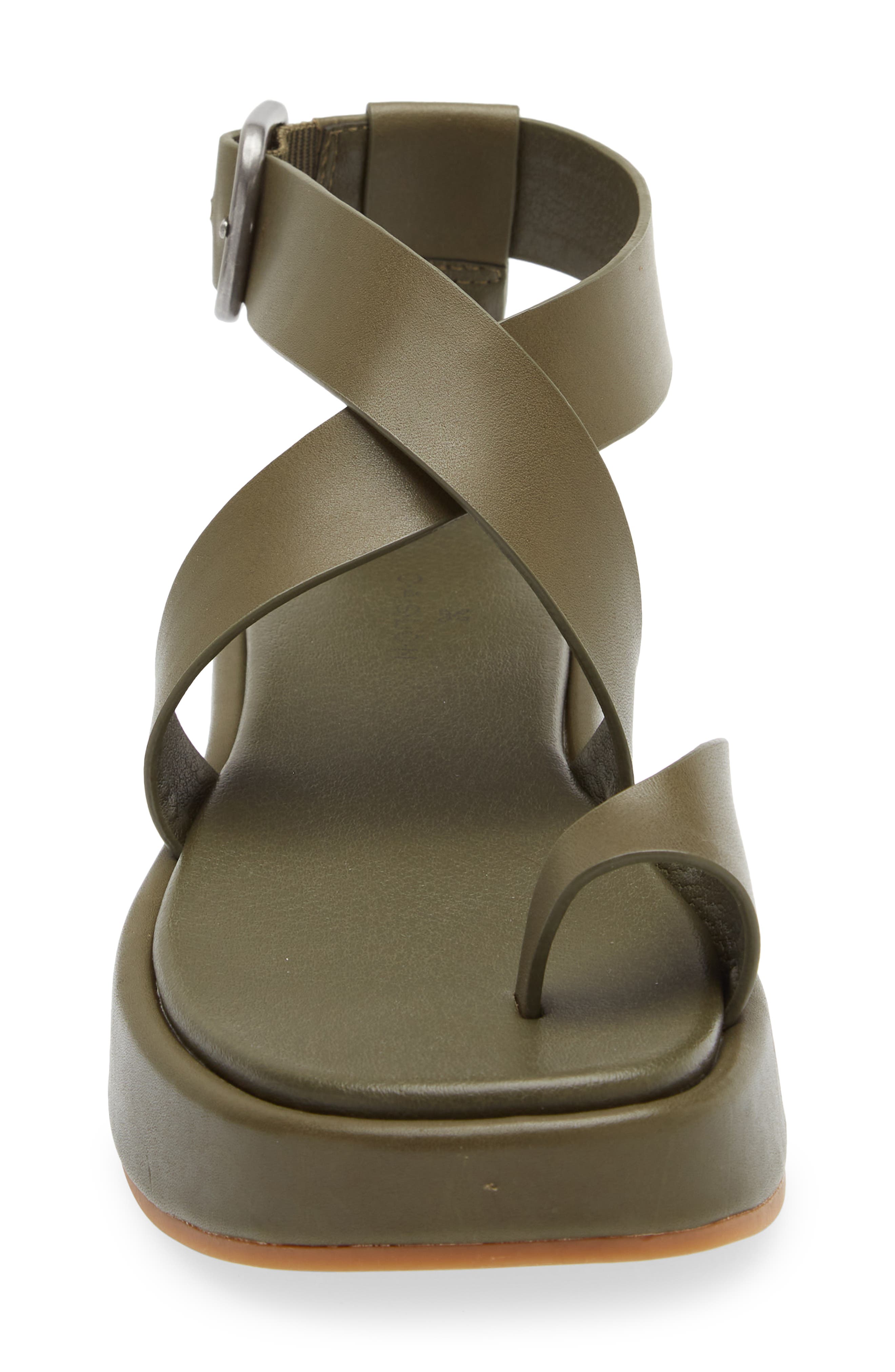 Audrina Toe Loop Sandal, Alternate, color, GREEN MOSS