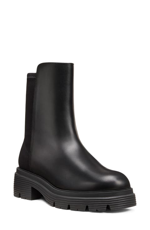 ミドルブーツ STUART WEITZMAN Women Boots SF434BLK Black Stuart Weitzman(スチュアート ワイツマン) ミドルブーツ