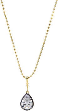 BY ADINA EDEN CZ Pear Encased Statement Necklace Charm