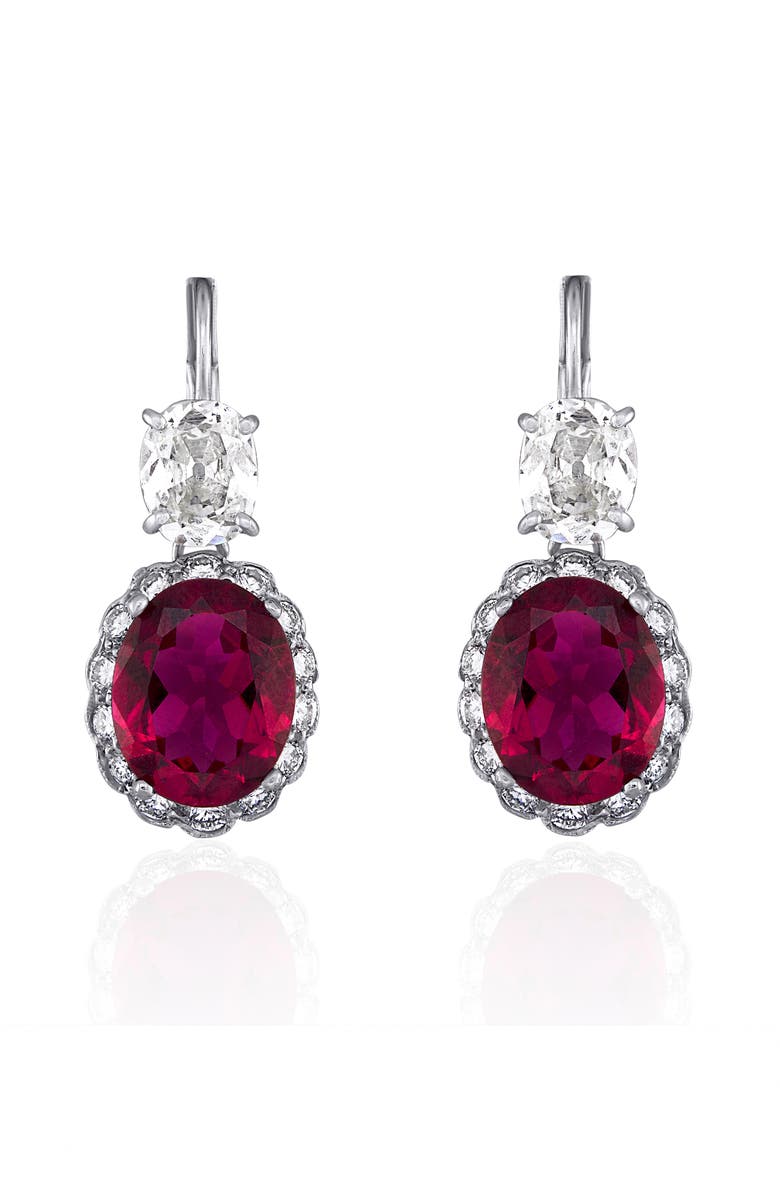 Mindi Mond Legacy Rubellite Tourmaline & Diamond Drop Earrings, Alternate, color, 