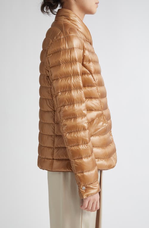 Herno Fitted Quilted Down Puffer Jacket In Brown