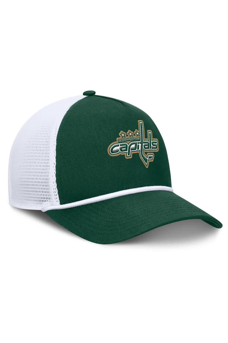 Men's Fanatics Green/White Washington Capitals Bermuda A-Frame Adjustable Hat, Alternate, color, Green