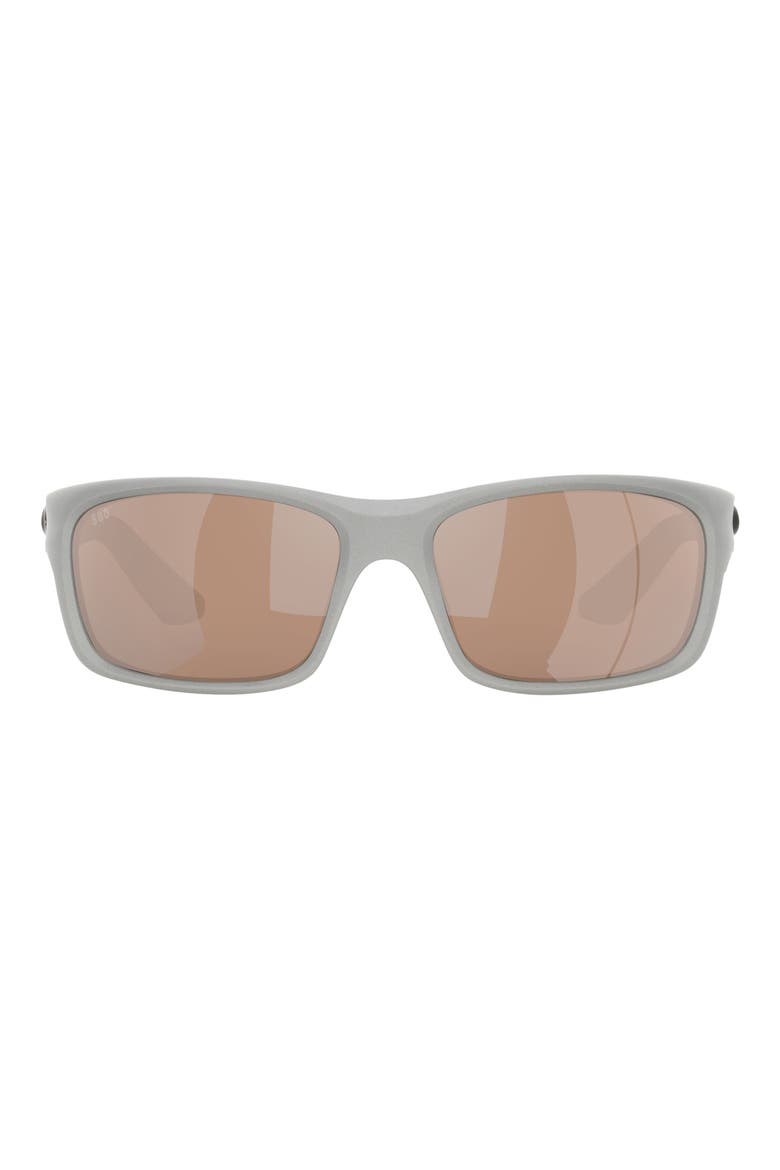 Jose Pro 62mm Polarized Oversize Rectangular Sunglasses, Main, color, COPPER