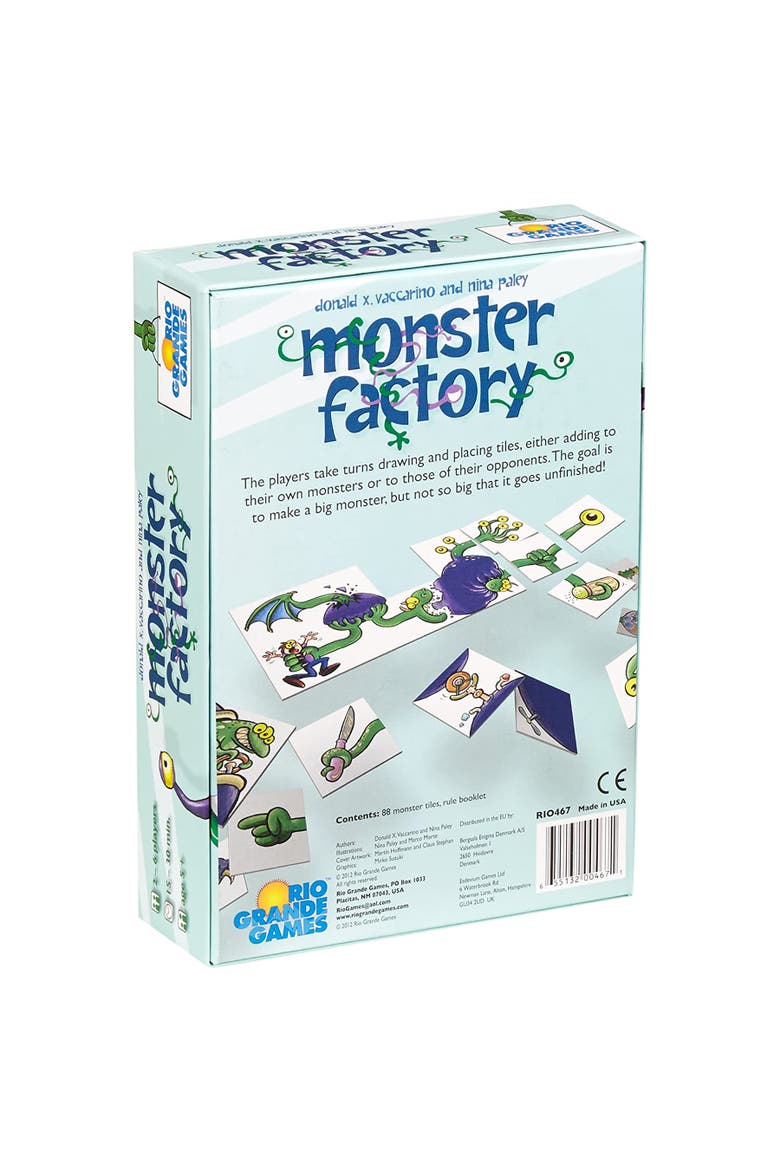 Monster Factory Rio Grande Games, Tile Placement Kids Game, Alternate, color, Multicolored