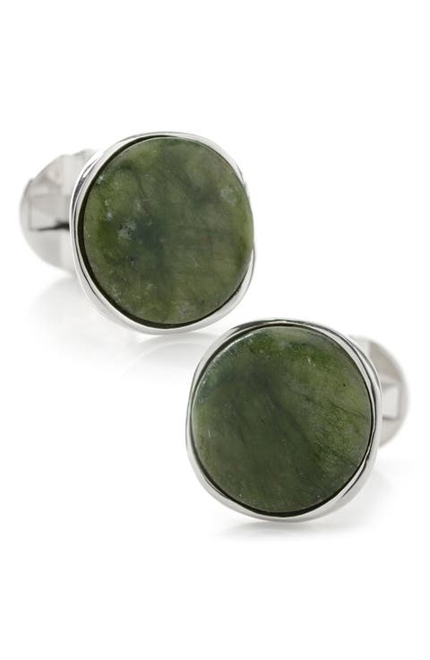 Seraphinite Sterling Silver Cuff Links