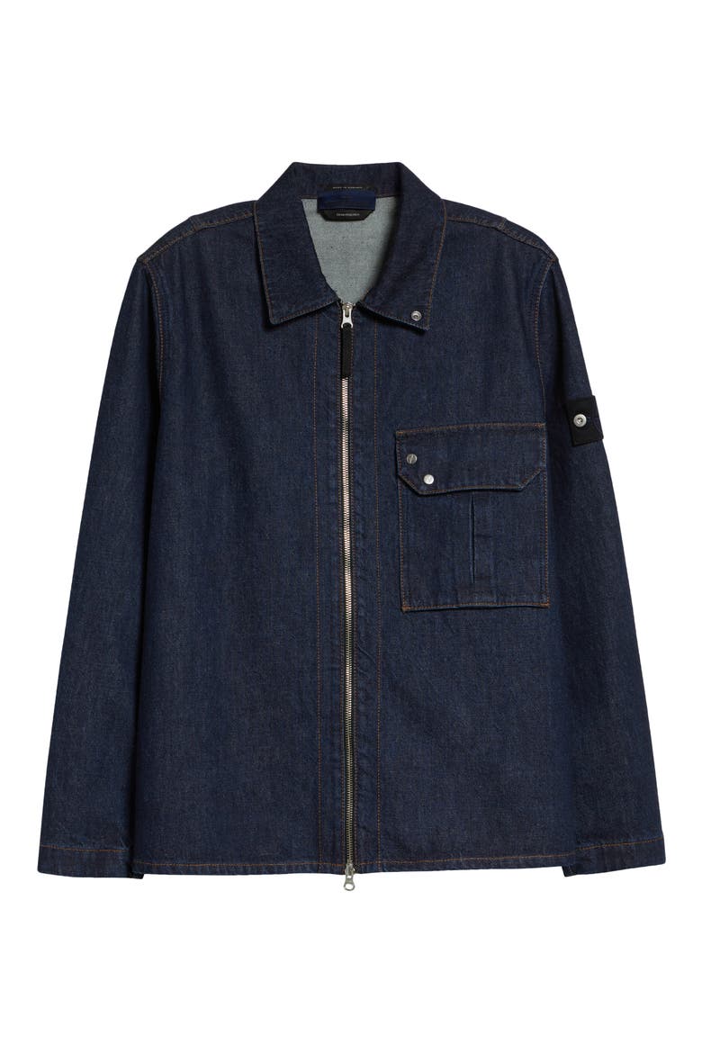 Denim Zip Jacket, Alternate, color, BLUE RINSE