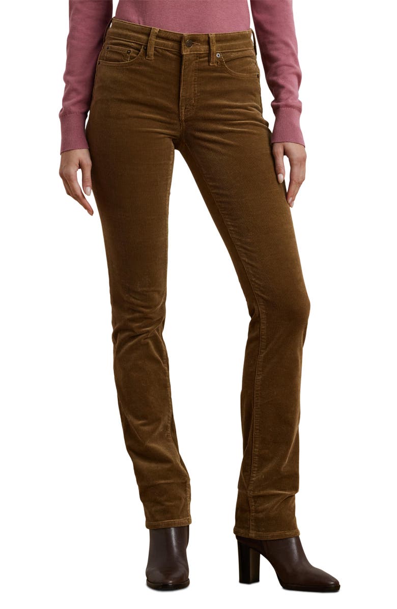 Lauren Ralph Lauren Straight Leg Corduroy Pants, Main, color, 