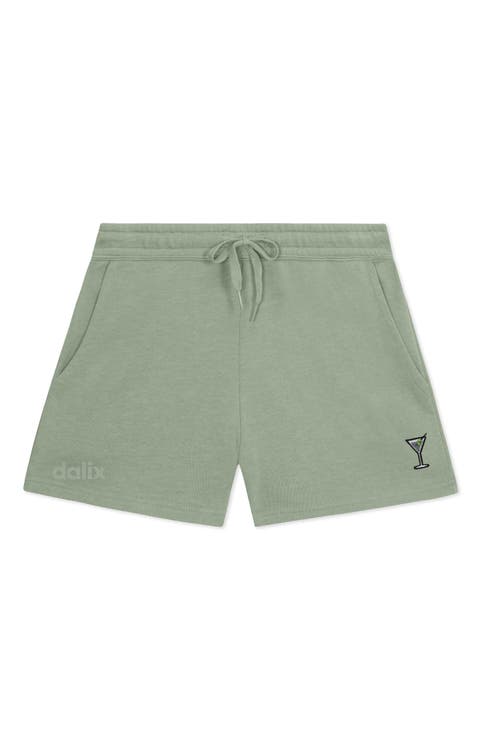 Womens Martini Midweight Washed Fleece Shorts