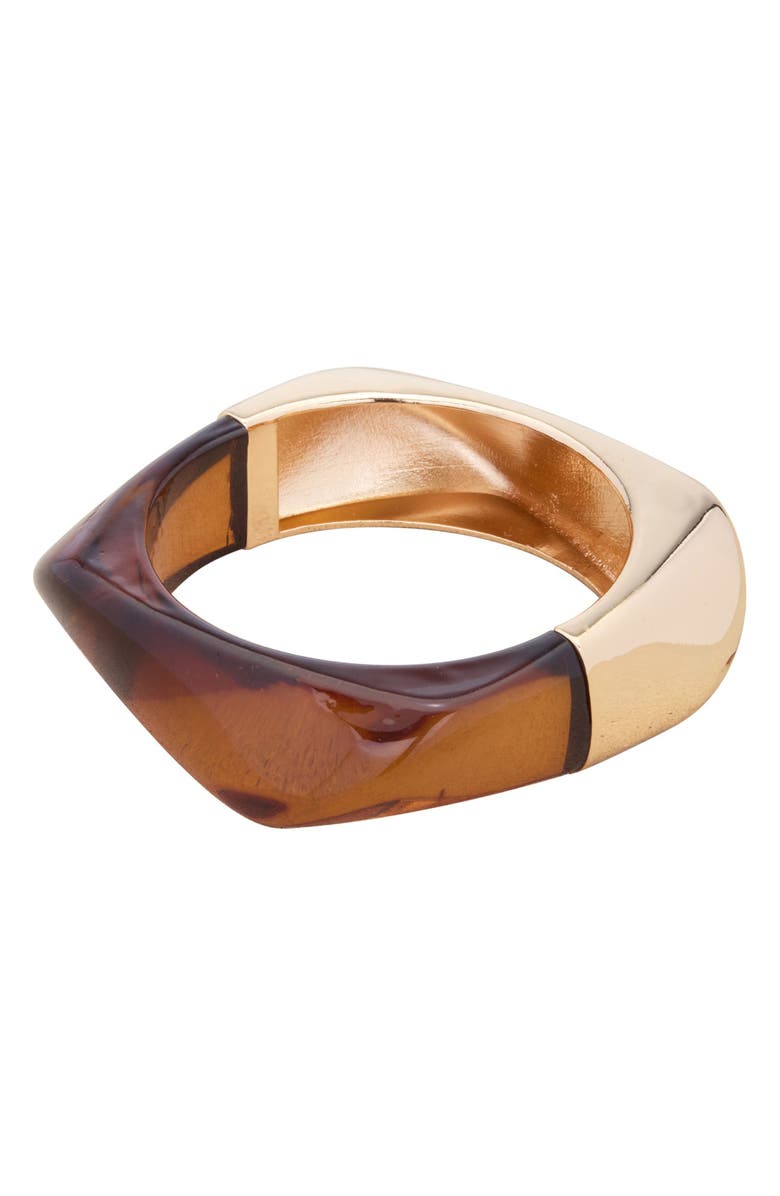 st. Moran Chunky Mixed Media Bangle, Main, color, Brown