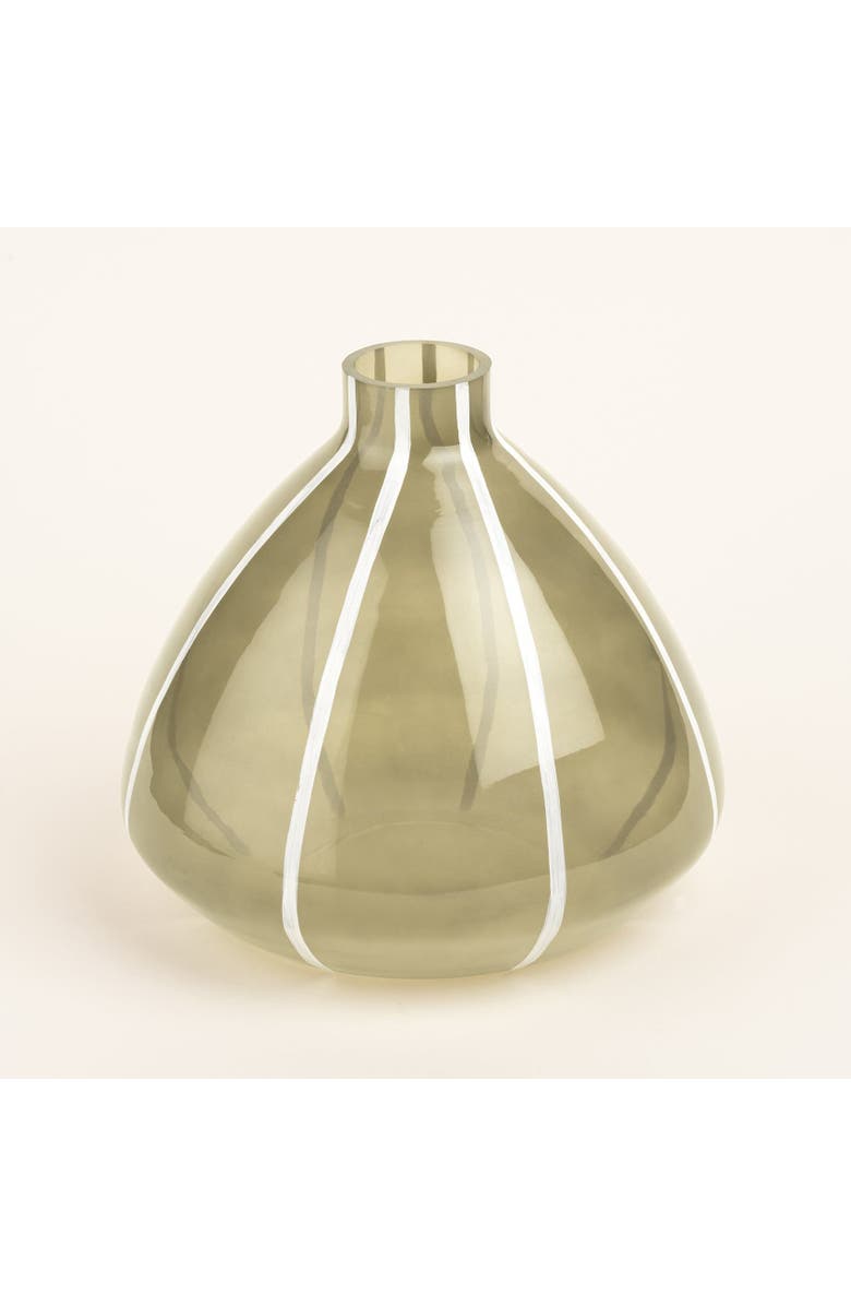 Zsa Zsa Zsu Aravali Hand Painted Glass Decorative Object 8X8 In, Main, color, Green