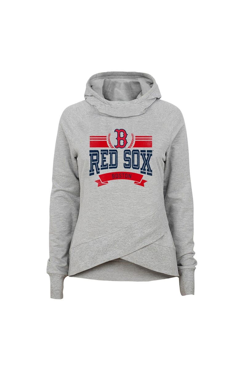 Outerstuff Youth Heather Gray Boston Red Sox Spectacular Funnel Hoodie, Main, color, Heather Gray