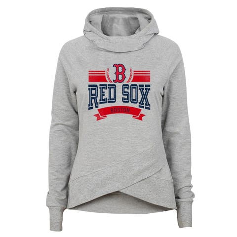 Youth Heather Gray Boston Red Sox Spectacular Funnel Hoodie