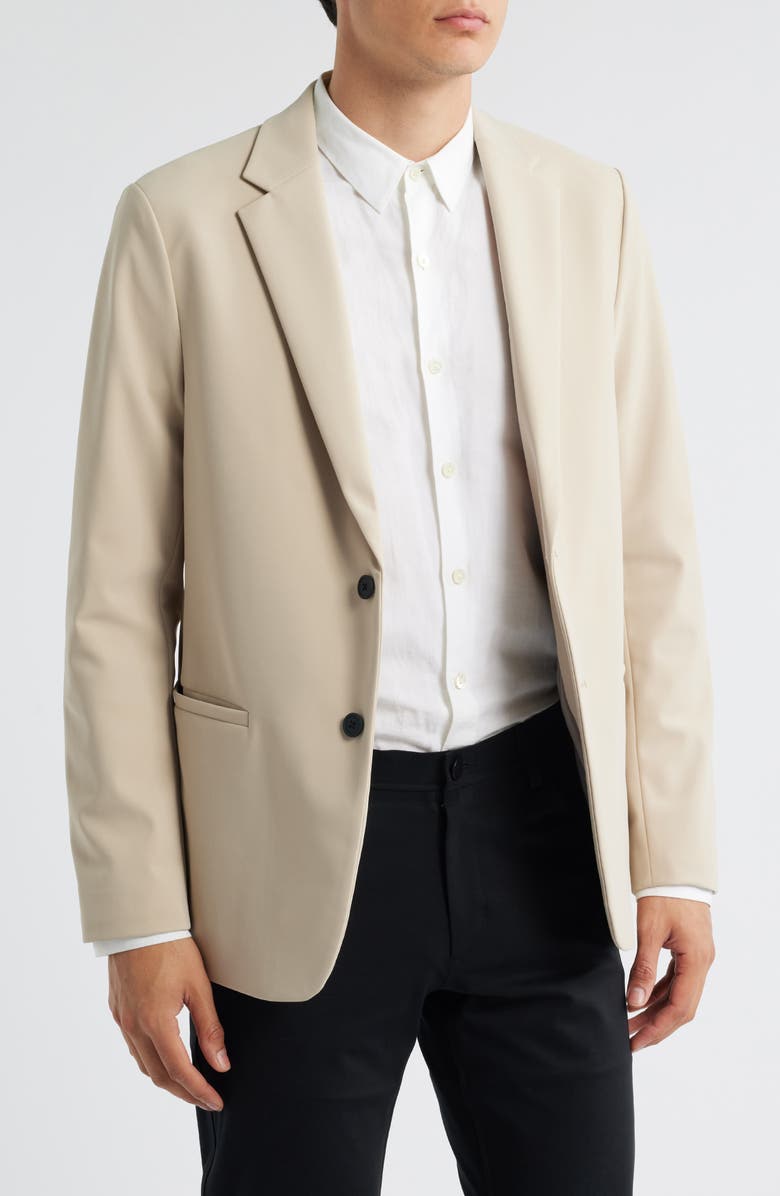 Theory Clinton Precision Ponte Knit Blazer, Main, color, Earl Grey