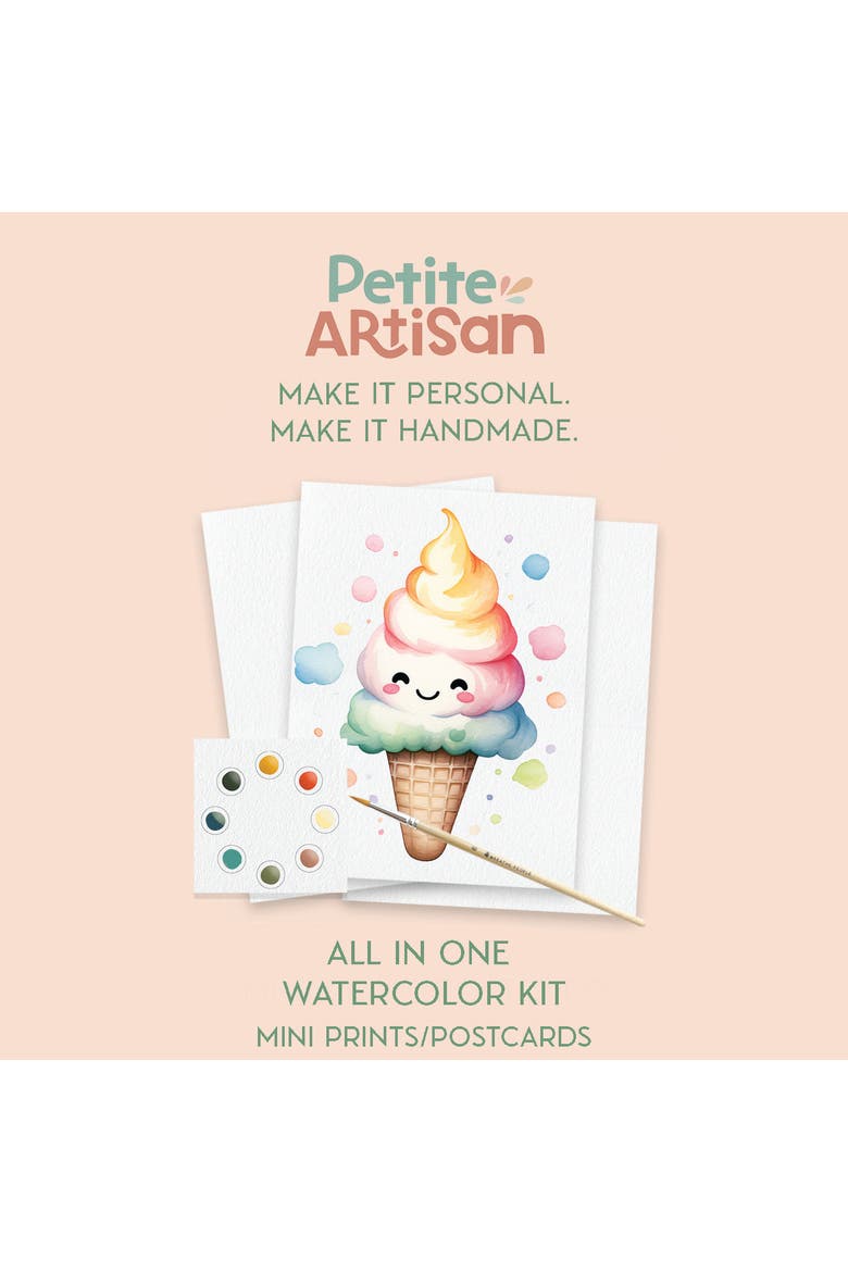 Summer Fun Watercolor Postcard Kit Paint, Keep, or Send to Someone You Love, Alternate, color, Multicolor