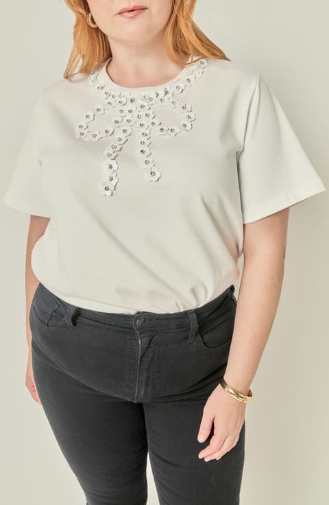 Bow Bead Detail Top