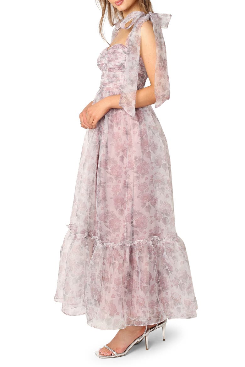 Floret Bow Strap Midi Sundress, Alternate, color, DARK PURPLE