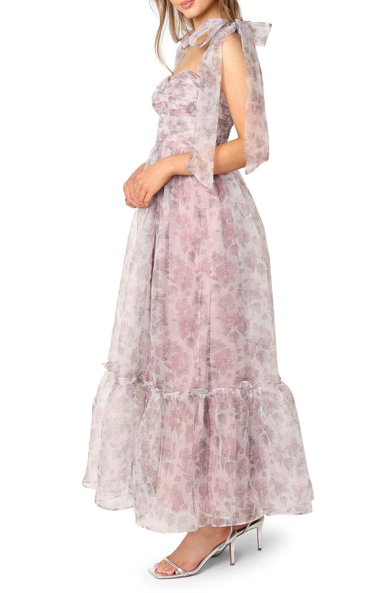 Petal & Pup Floret Bow Strap Midi Sundress, Alternate, color, Dark Purple