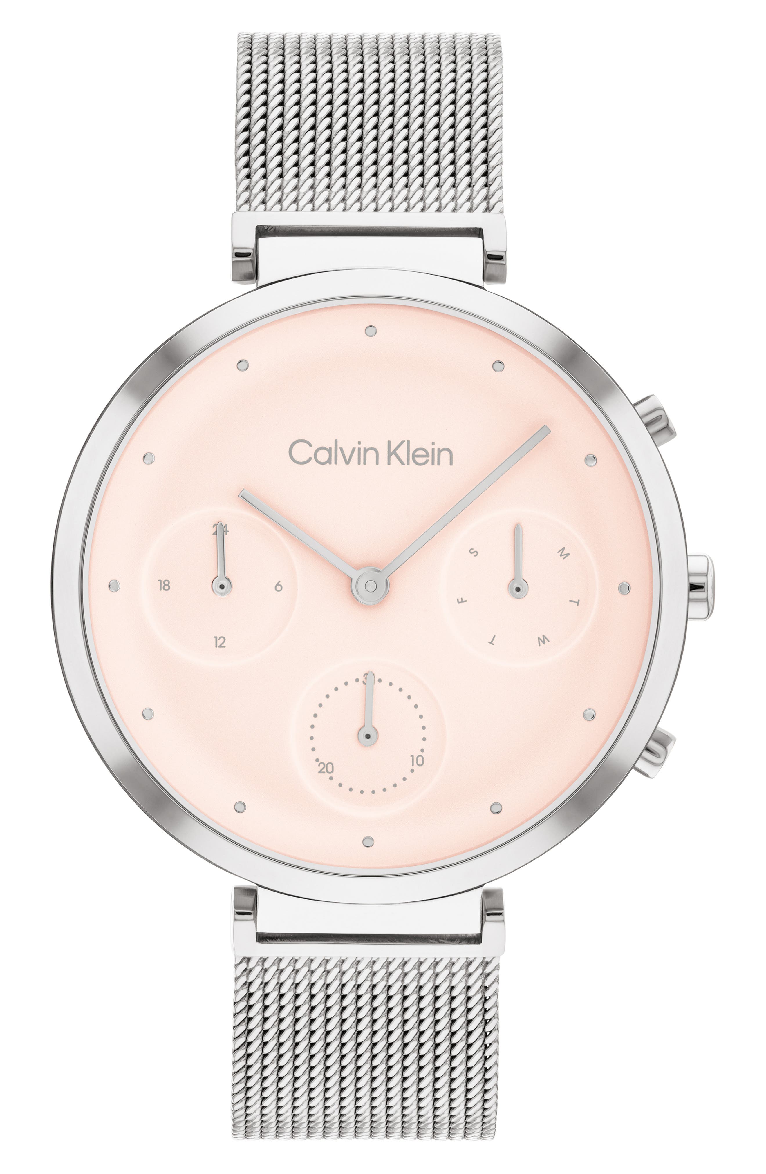 Calvin Klein Minimalistic T-Bar Mesh Bracelet Watch, 36.5mm