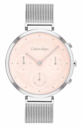 Minimalistic T-Bar Mesh Bracelet Watch, 36.5mm