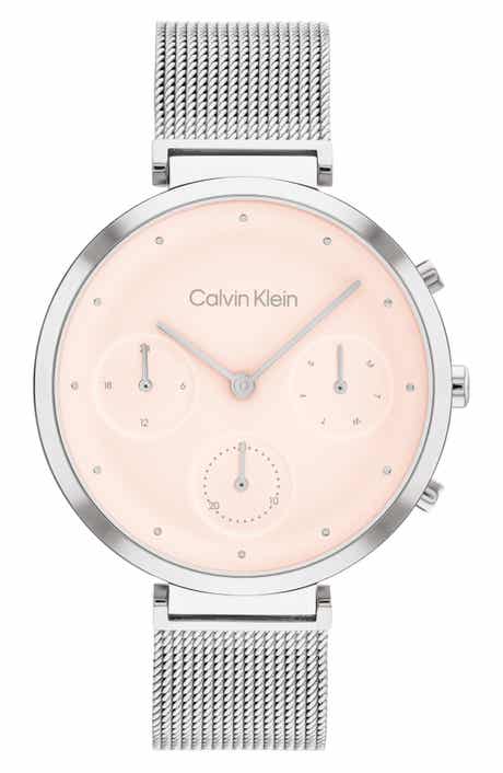 Calvin Klein Minimalistic T-Bar Mesh Bracelet Watch, 36.5mm