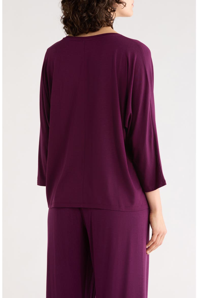 V-Neck Dolman Sleeve Top, Alternate, color, BLACKBERRY