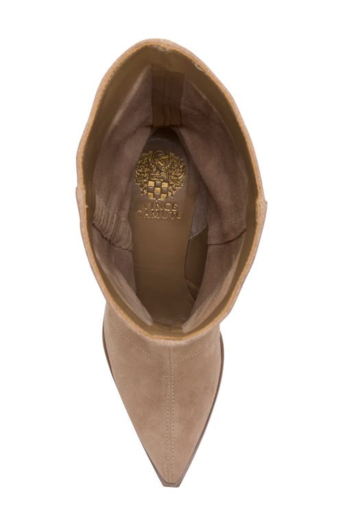 Vince Camuto Lorrys Whipstitch Block Heel Boot In Brown