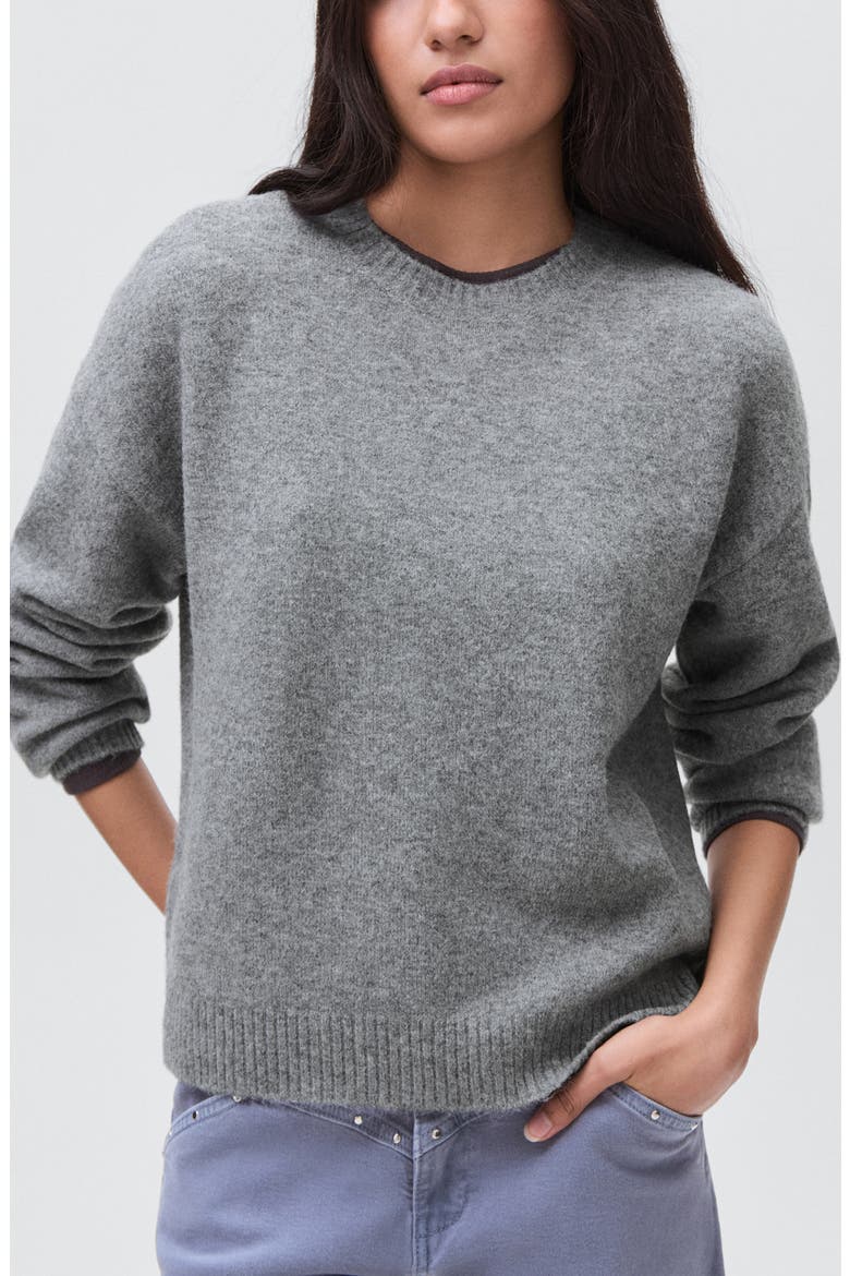 Crewneck Sweater, Main, color, MEDIUM HEATHER GREY