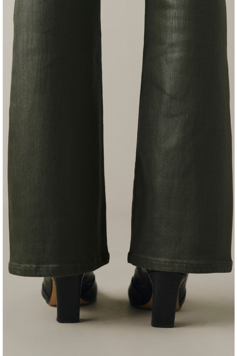 Austin High Waist Coated Bootcut Jeans, Alternate, color, COATED OLIVE GREEN