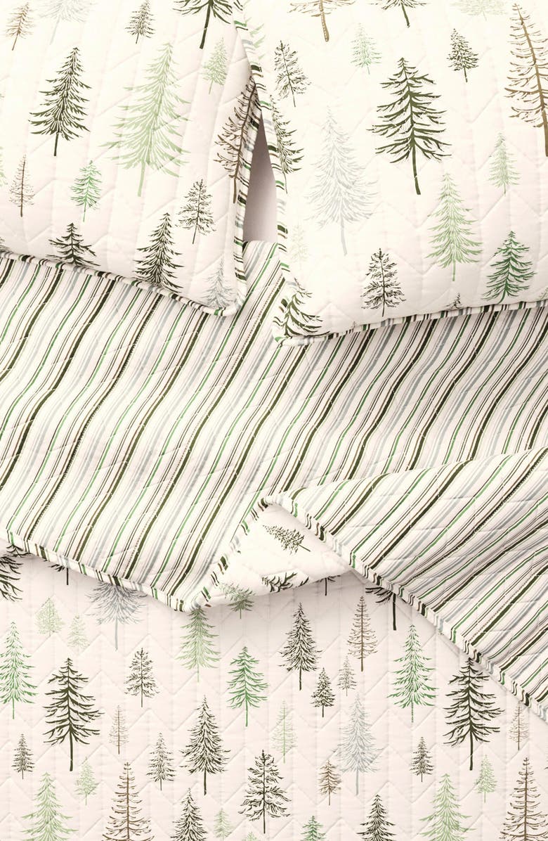 Woven & Weft Forest Tree Quilt Set, Alternate, color, Lodge Trees